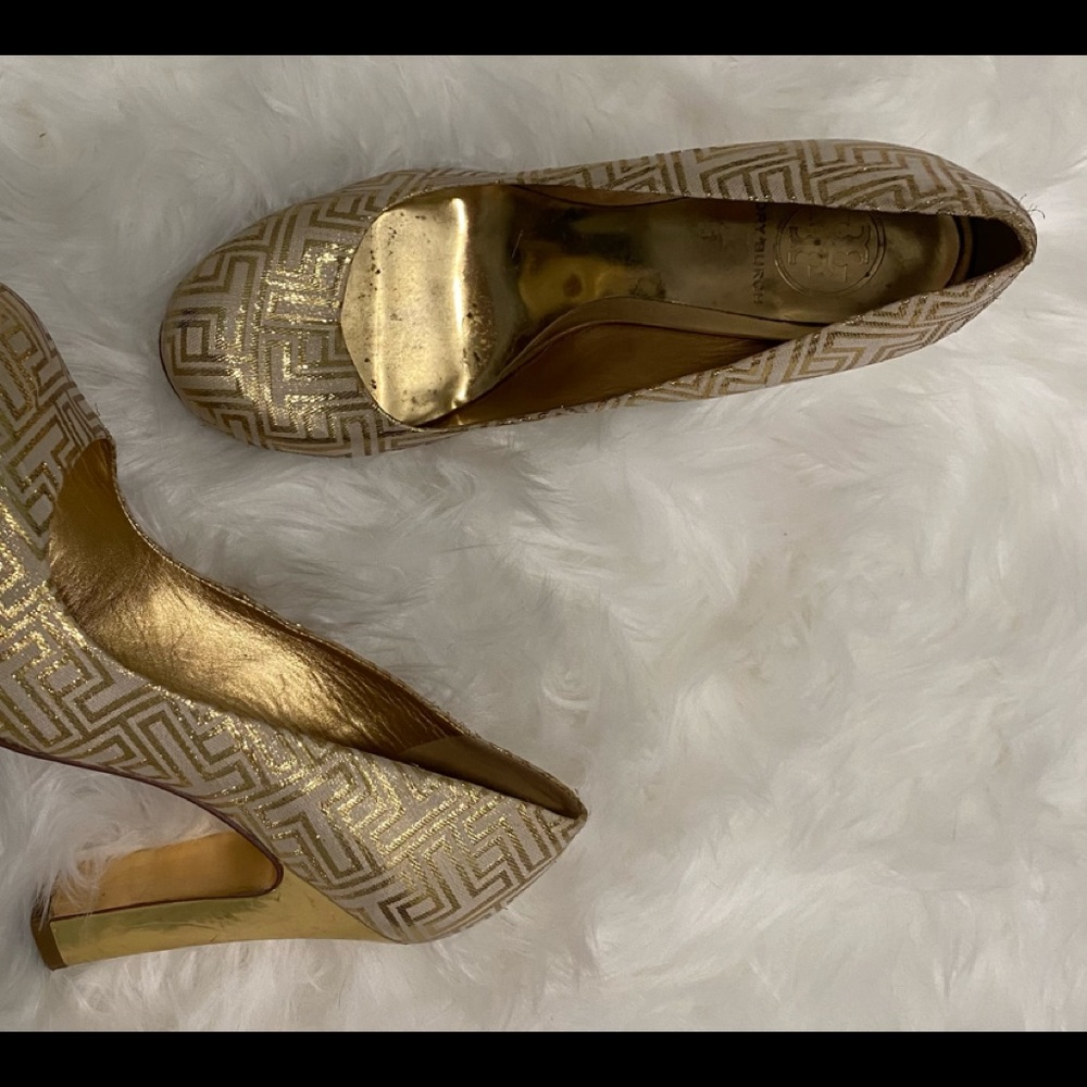 Gold 8.5 Tory Burch heels